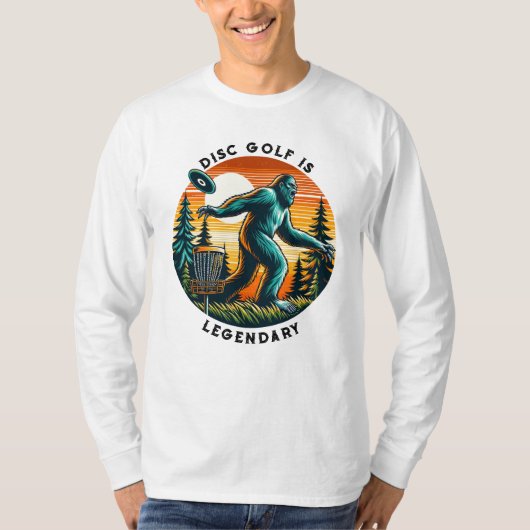 Disc Golf is legendarisch | Bigfoot T-shirt (Voorkant)