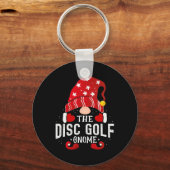 Disc Golf Kabouter bijpassende kerst Pjs voor fami Sleutelhanger (Voorkant)