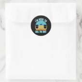 Disc Golf Kanjam Ik ben hier om de Shot Can Jam te Ronde Sticker (Tas)
