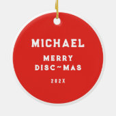 Disc Golf Kerstcadeau Keramisch Ornament (Achterkant)