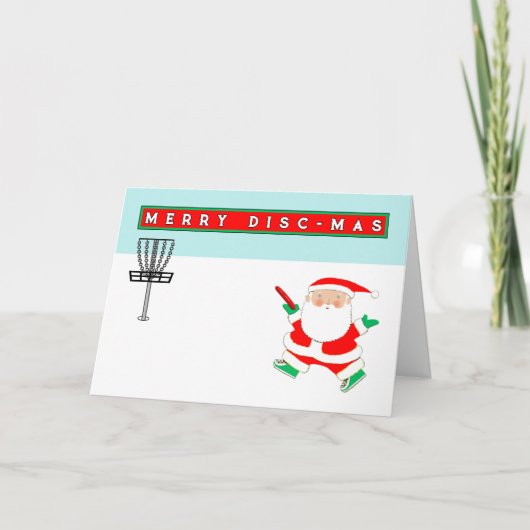 Disc Golf Kerstmis Feestdagen Kaart (Voorkant)
