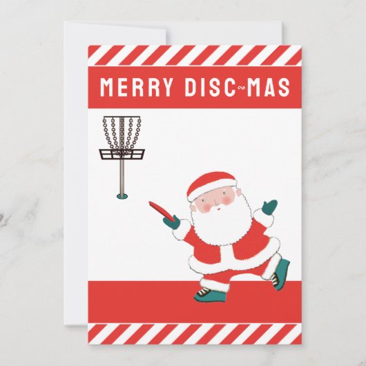 Disc Golf Kerstmis Feestdagenkaart (Voorkant)