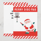 Disc Golf Kerstmis Feestdagenkaart (Voorkant / Achterkant)