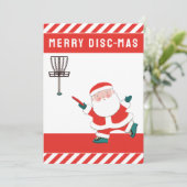 Disc Golf Kerstmis Feestdagenkaart (Staand voorkant)