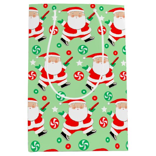 Disc Golf Kerstvakantie Medium Gift Bag Medium Cadeauzakje (Voorkant)