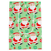 Disc Golf Kerstvakantie Medium Gift Bag Medium Cadeauzakje (Achterkant)