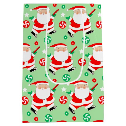 Disc Golf Kerstvakantie Medium Gift Bag Medium Cadeauzakje (Achterkant)