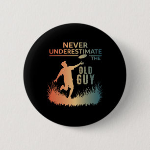 Disc Golf Kunst Voor Mannen Opa Disc Golfer Disc G Ronde Button 5,7 Cm