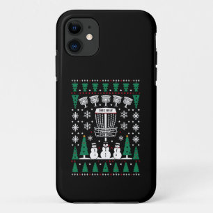 Disc Golf Lelijke Kersttrui Pyjama Cadeaus Case-Mate iPhone Case