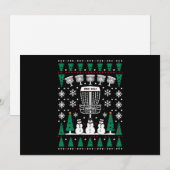 Disc Golf Lelijke Kersttrui Pyjama Cadeaus Feestdagenkaart (Voorkant / Achterkant)