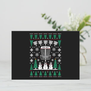 Disc Golf lelijke kersttrui pyjama cadeaus Feestdagenkaart