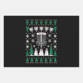 Disc Golf Lelijke Kersttrui Pyjama Cadeaus Inpakpapier Vel (Voorkant)