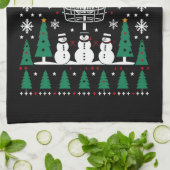 Disc Golf Lelijke Kersttrui Pyjama Cadeaus Theedoek (Gevouwen)