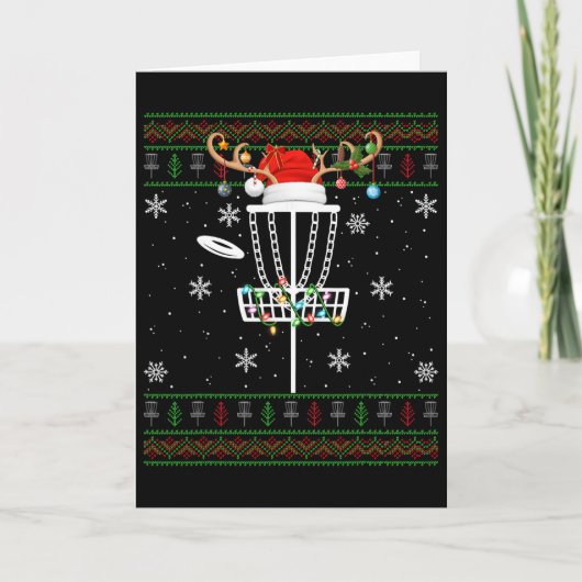 Disc Golf Lelijke Kerstverlichting Kerstman Disc G Kaart (Voorkant)