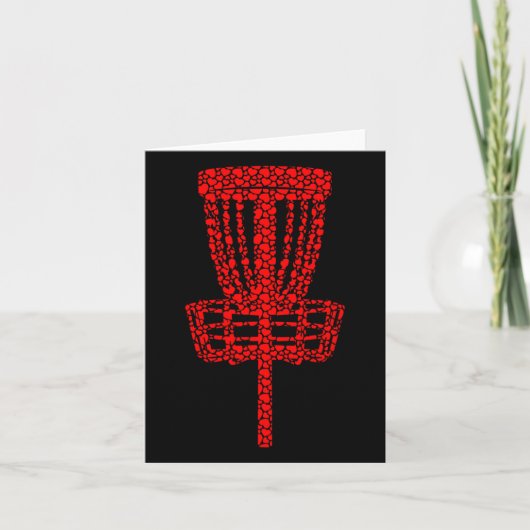 Disc Golf Liefhebbers Valentijnsharten Lief Cute S Kaart (Voorkant)
