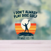 Disc Golf Lover T-Shirt Design Acryl Bord (Neutraal)