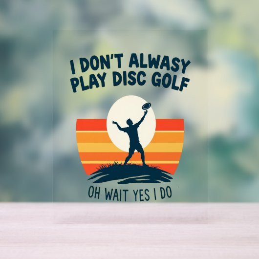 Disc Golf Lover T-Shirt Design Acryl Bord (Neutraal)