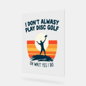 Disc Golf Lover T-Shirt Design Acryl Bord (Hoek)