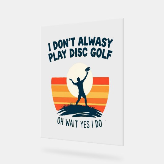 Disc Golf Lover T-Shirt Design Acryl Bord (Hoek)