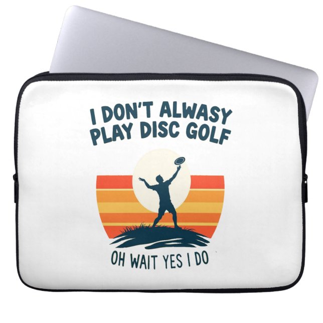 Disc Golf Lover T-Shirt Design Laptop Sleeve (Voorkant)