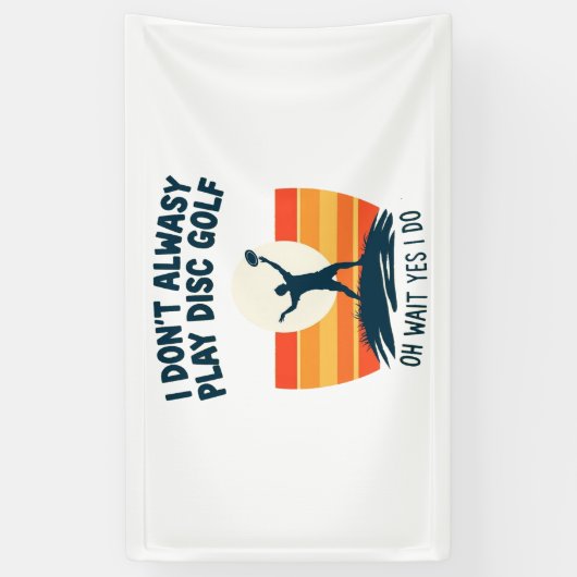 Disc Golf Lover T-Shirt Design Spandoek (Verticaal)