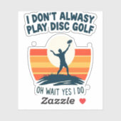 Disc Golf Lover T-Shirt Design Sticker (Vel)
