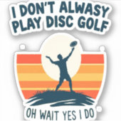 Disc Golf Lover T-Shirt Design Sticker (Voorkant)