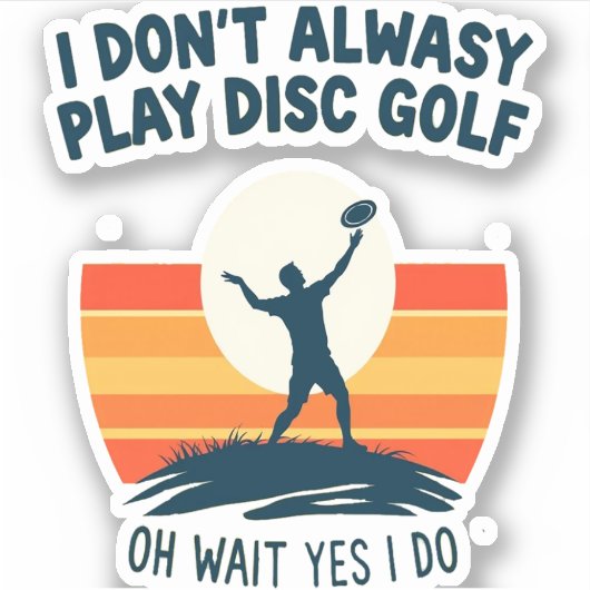 Disc Golf Lover T-Shirt Design Sticker (Voorkant)