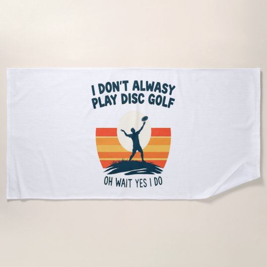 Disc Golf Lover T-Shirt Design Strandlaken (Voorkant)