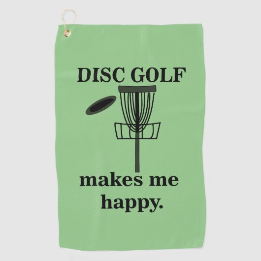 Disc Golf maakt me blij Disc Golf Golfhanddoek (Voorkant)