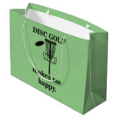 Disc Golf maakt me blij Disc Golf Groot Cadeauzakje (Achterkant Gekanteld)