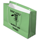 Disc Golf maakt me blij Disc Golf Groot Cadeauzakje (Voorkant Gekanteld)