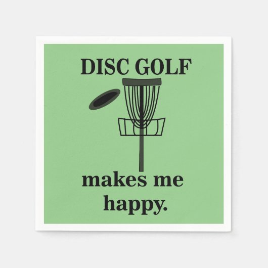 Disc Golf maakt me blij Disc Golf Party Servet (Voorkant)