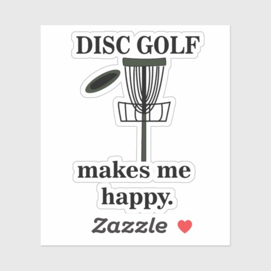 Disc Golf maakt me blij Disc Golf Sticker (Vel)