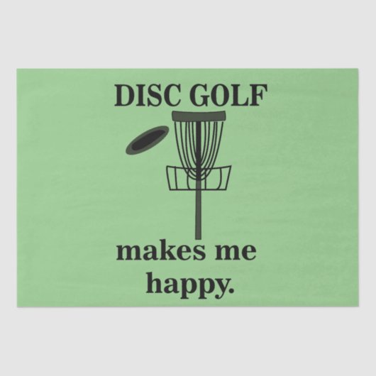 Disc Golf maakt me blij Disc Golf Tissuepapier (Voorkant)
