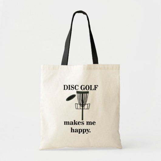 Disc Golf maakt me blij Disc Golf Tote Bag (Voorkant)