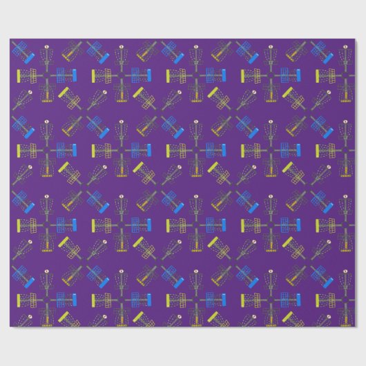 Disc Golf-manden herhalen Cadeaupapier (Vlak)