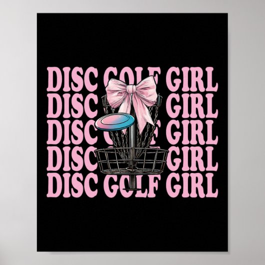 Disc Golf Meisje Disc Golf Moeder Moederdag Discgo Poster (Voorkant)