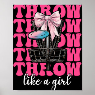 Disc Golf Meisje Moeder Moederdag Discgolf Gooi Le Poster