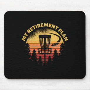 Disc Golf Mijn Pensioenplan Retro Opa Cadeau Ho Muismat