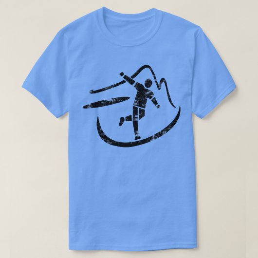 Disc Golf Minimalist Art Disc Golfer Design Grunge T-shirt (Design voorkant)