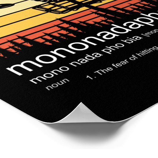 Disc Golf Mononadaphobia Grappige Disk Golf Poster (Hoek)