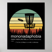 Disc Golf Mononadaphobia Grappige Disk Golf Poster (Voorkant)