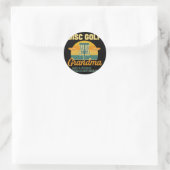 Disc Golf Oma Cooler Dan Kleinkinderen  Ronde Sticker (Tas)