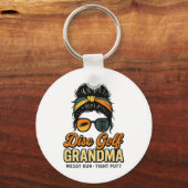 Disc Golf Oma Retro Lettertype  Sleutelhanger (Voorkant)