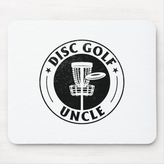 Disc Golf Oom - Disc Golfende Oom Disc Golf Pla Muismat (Voorkant)