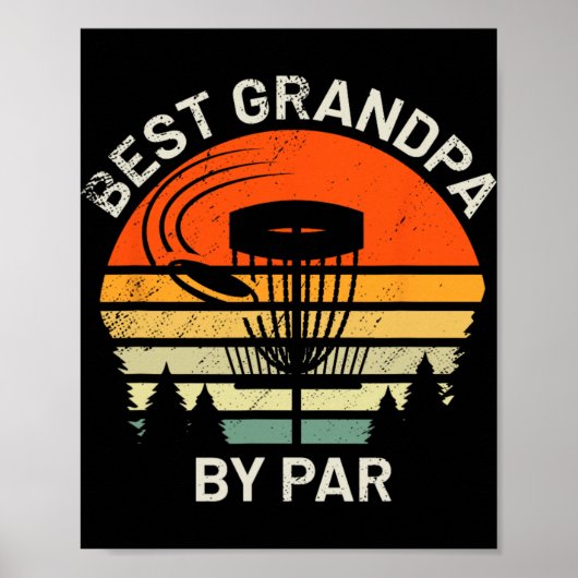 Disc Golf Opa Beste Grootvader Door Par Frisbee Poster (Voorkant)