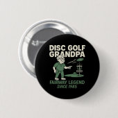 Disc Golf Opa Fairway Legende Sinds 1985  Ronde Button 5,7 Cm (Voorkant /achterkant)
