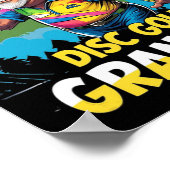 Disc Golf Opa – Groene Dge Cap-worp Retro Poster (Hoek)