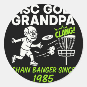 Disc Golf Opa Ketting Nger Sinds 1985 Tee Ronde Sticker